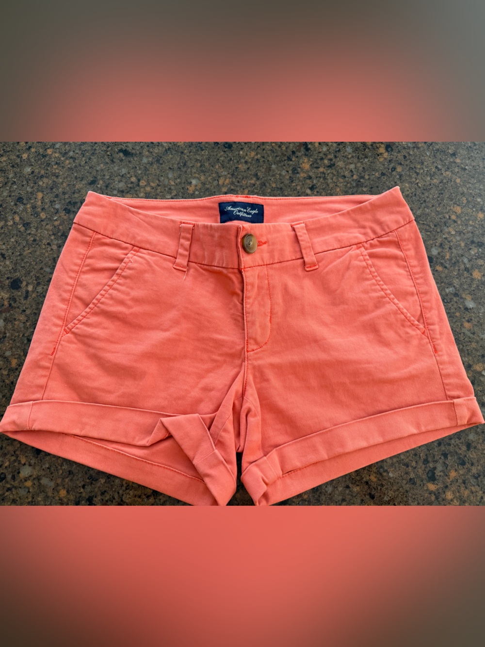 American Eagle Outfitters Coral Roll-Cuff Women's Shorts